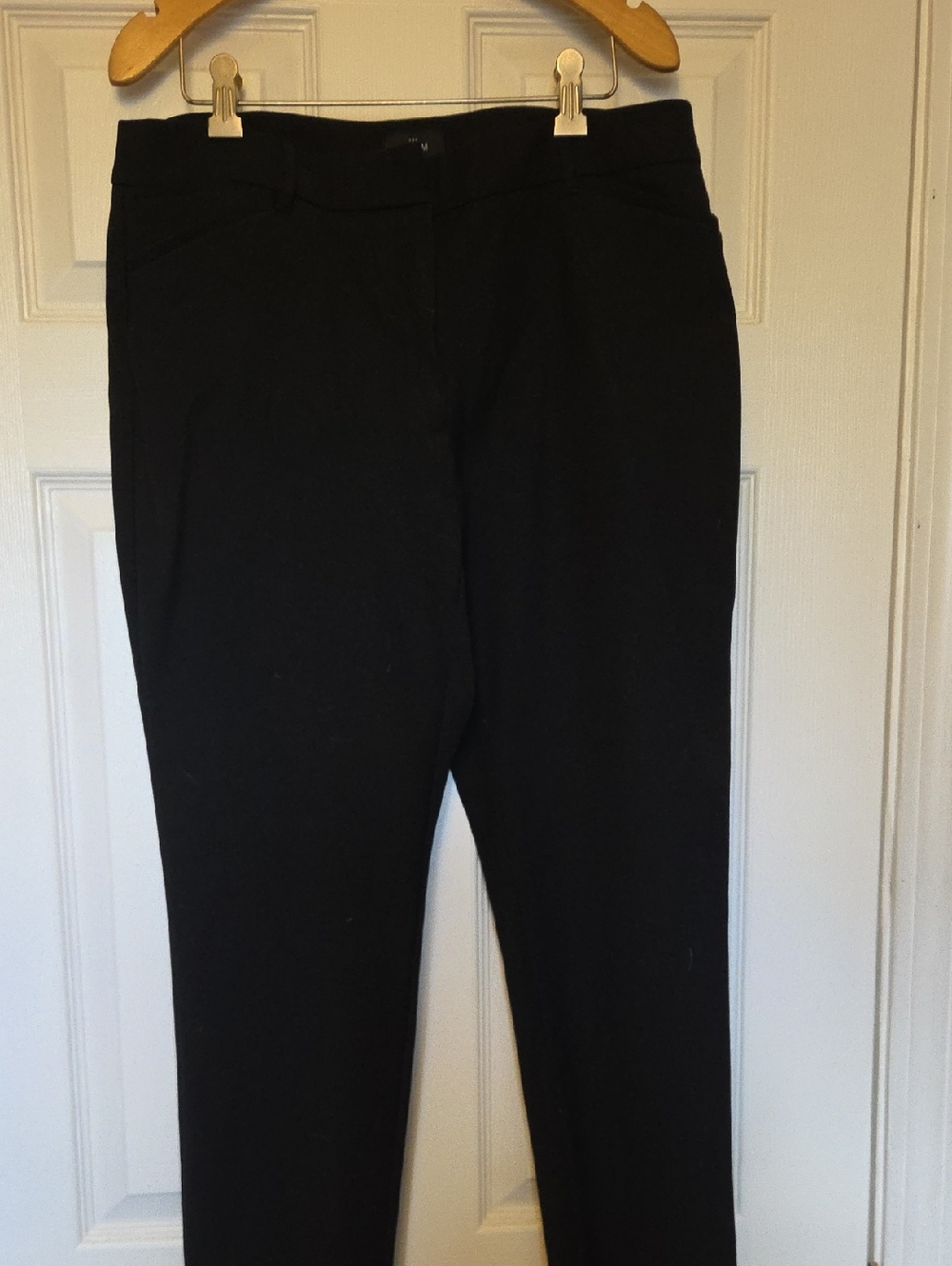 Slim Fit Ankle Black Women's Dress Pants, WHBM, Size 12